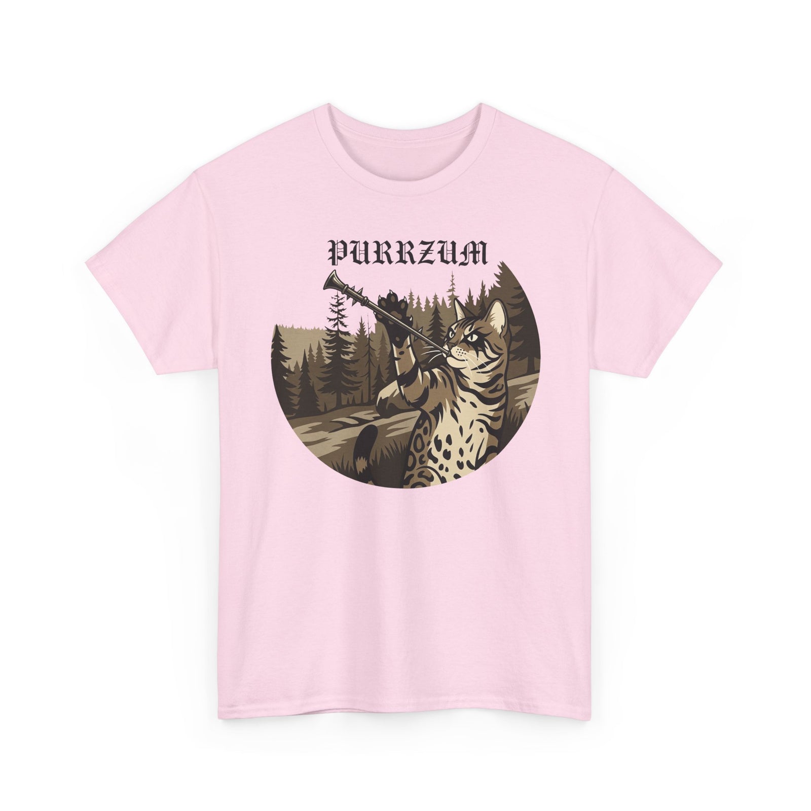 Funny Black Metal Cat Shirt | Purrzum Corpse Paint T-Shirt