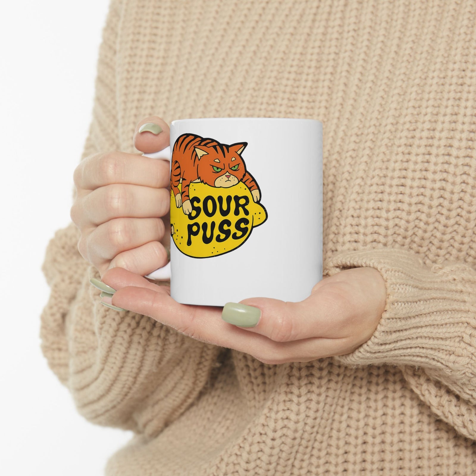 Sour Puss Cat Ceramic Mug