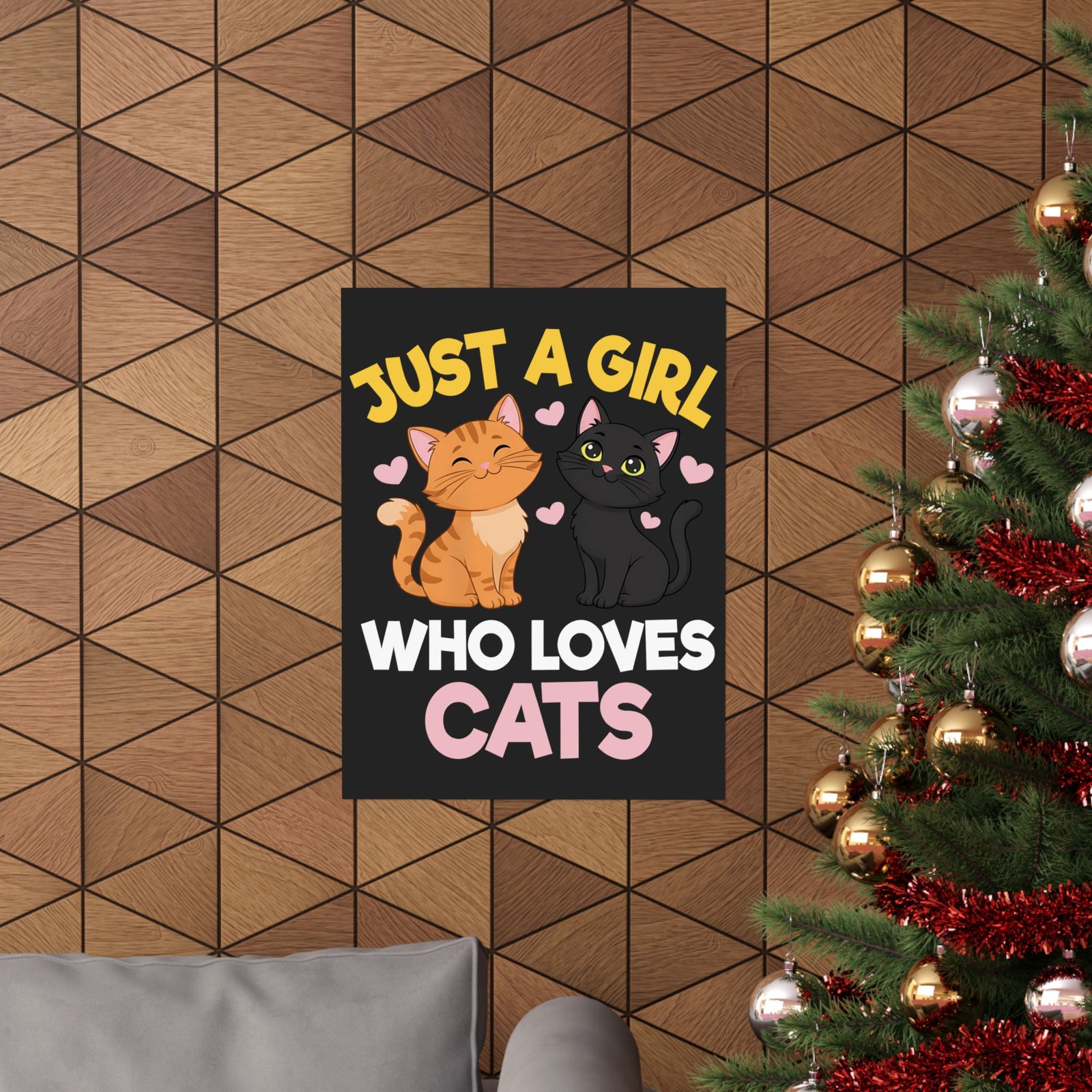 Just a Girl Who Loves Cats Poster — Cute Cat Lover Poster