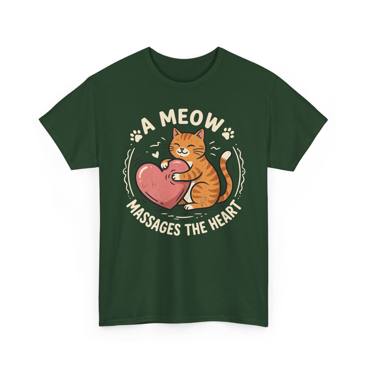 'A Meow Massages The Heart' Cat T-Shirt