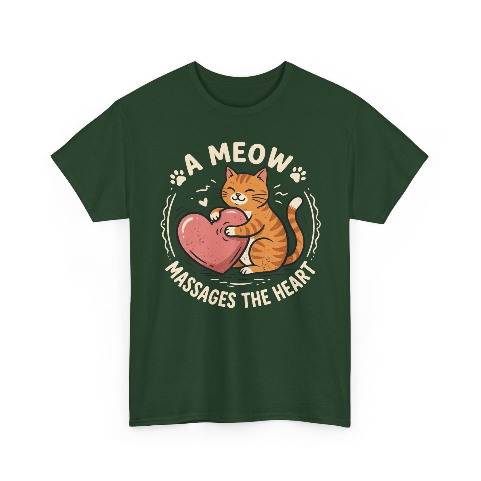 'A Meow Massages The Heart' Cat T-Shirt