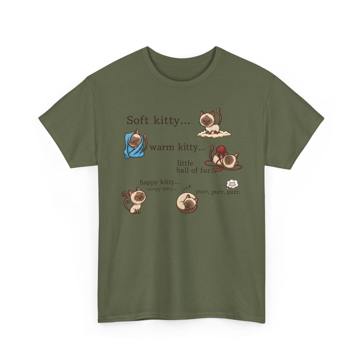 Soft Kitty Warm Kitty T-Shirt — Cute Cat Lyrics Tee