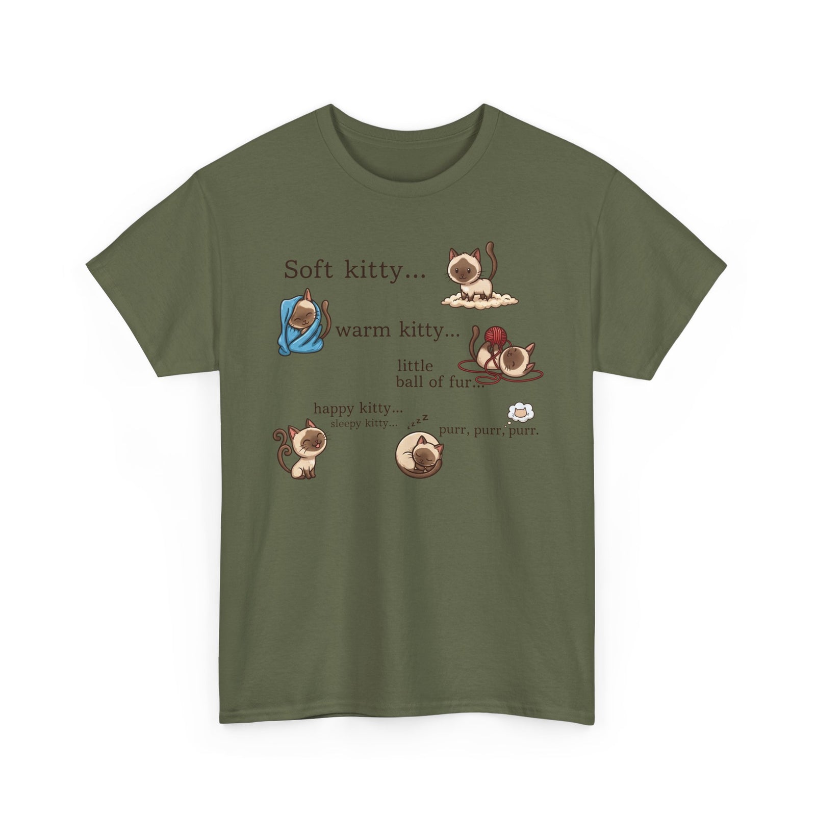 Soft Kitty Warm Kitty T-Shirt — Cute Cat Lyrics Tee