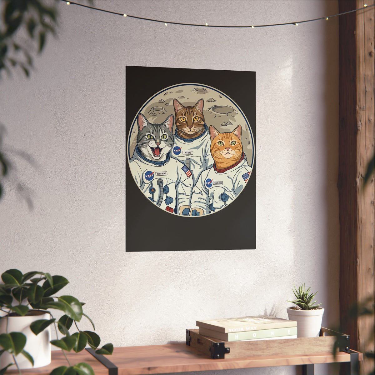 Sci‑Fi Astro Cat Poster — Space Cat Graphic Poster