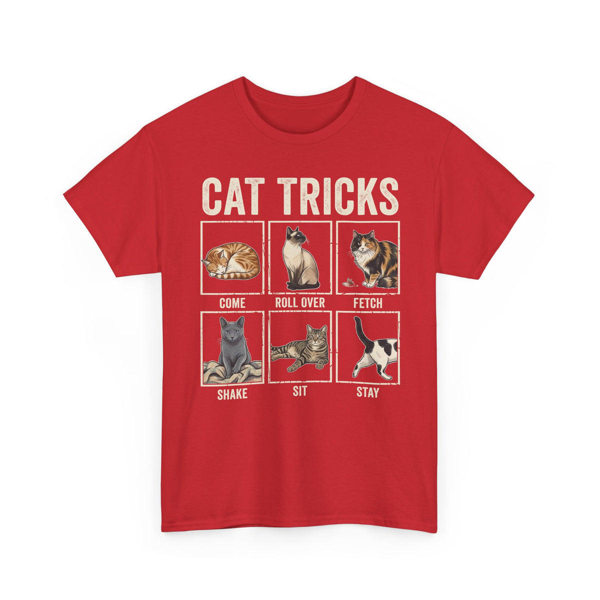 Funny Cat Tricks T-Shirt — Cute Cat Humor Tee