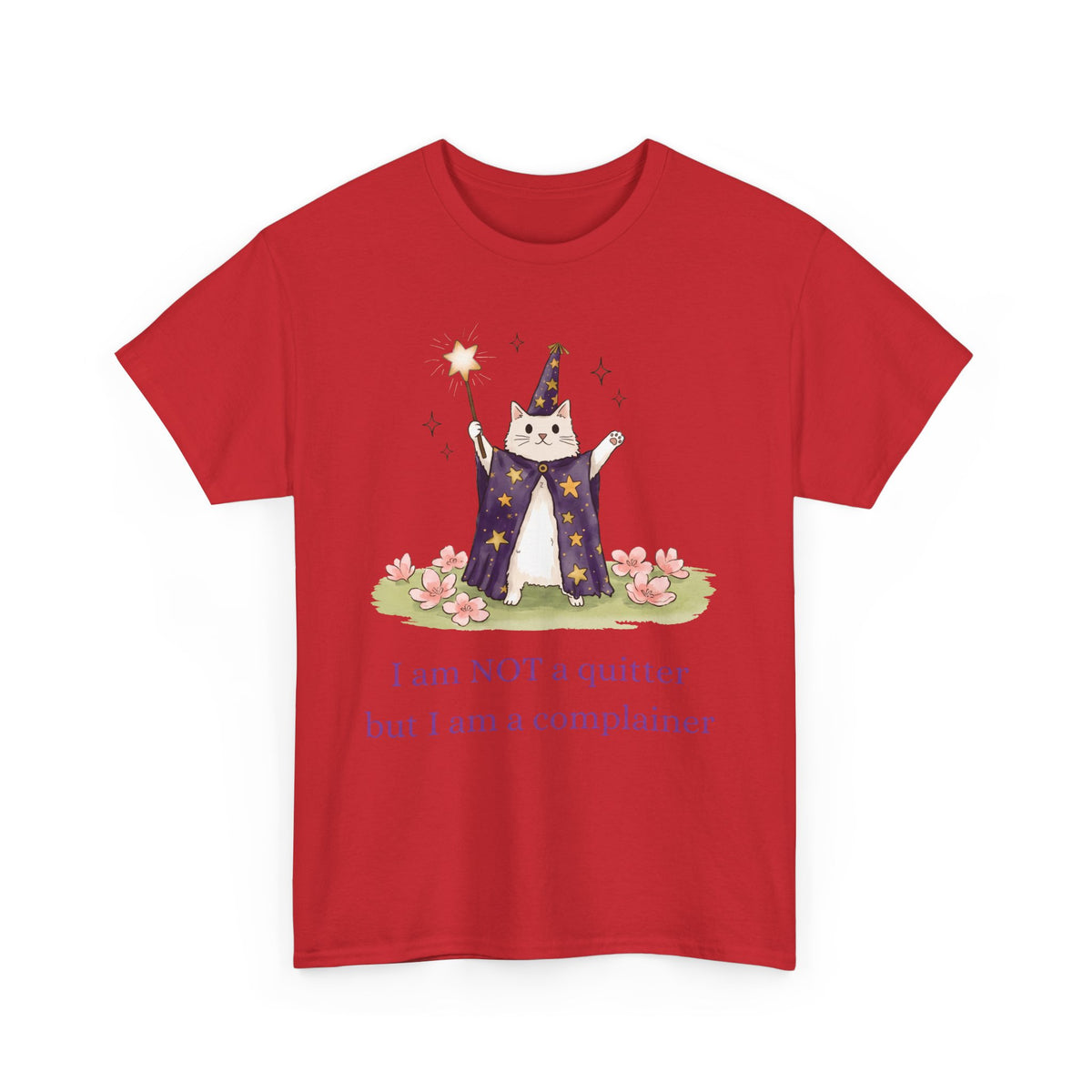 Funny Wizard Cat T-Shirt — Whimsical Magical Feline Complainer Apparel