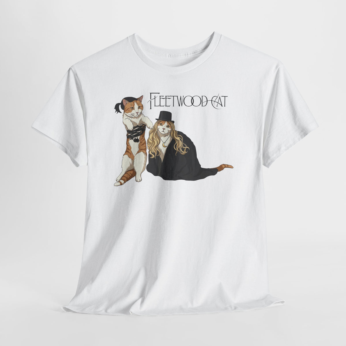 Fleetwood Cat T-Shirt – Vintage Band-Inspired Cat Graphic Tee