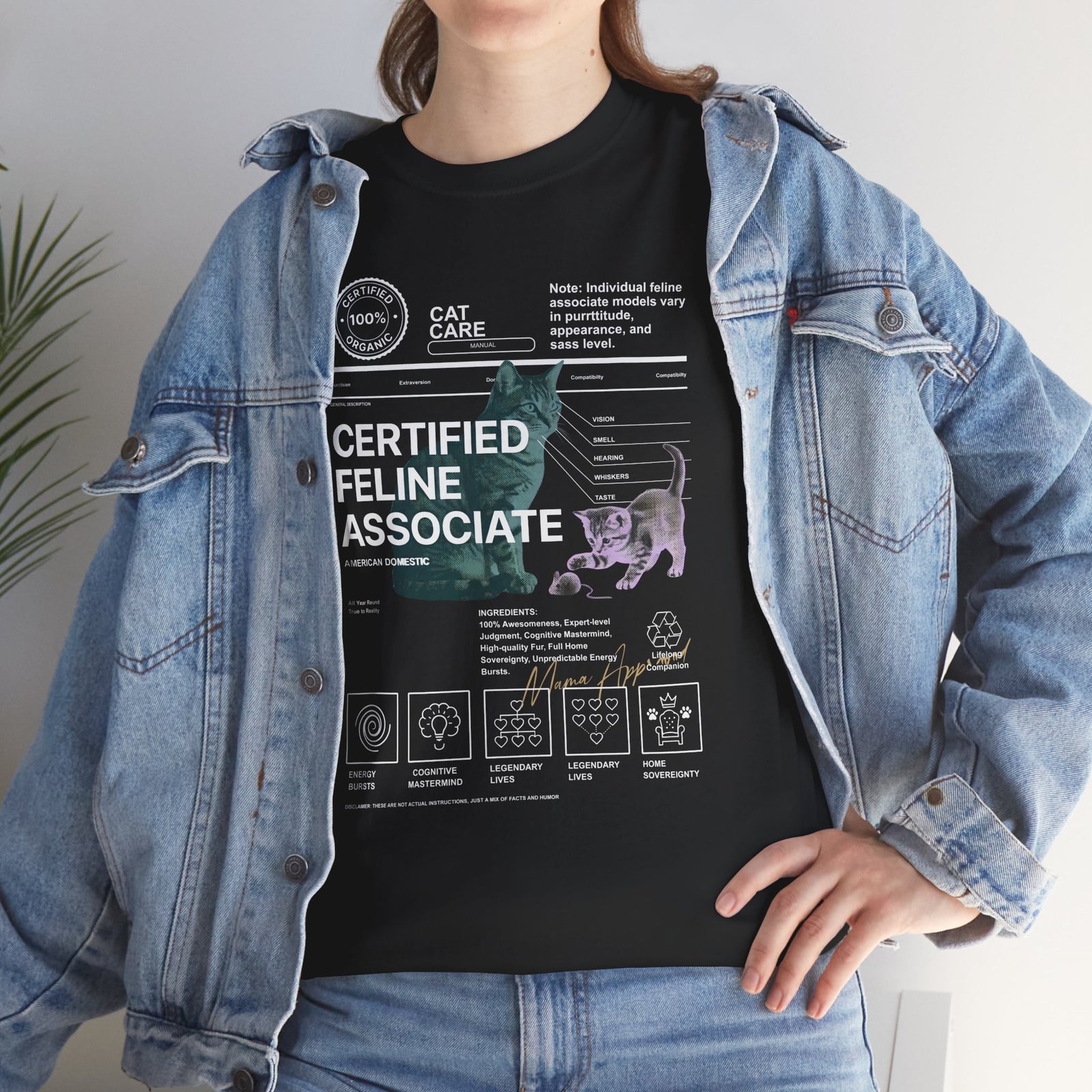 Certified Feline Associate T-Shirt — Funny Cat Lover Tee
