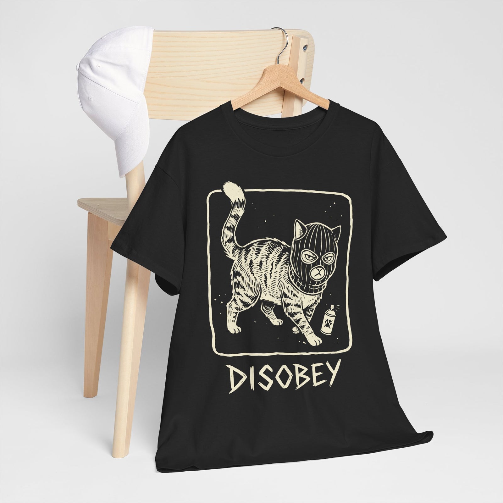 Cat Disobey T-Shirt — Funny Rebellious Cat Tee for Cat Lovers