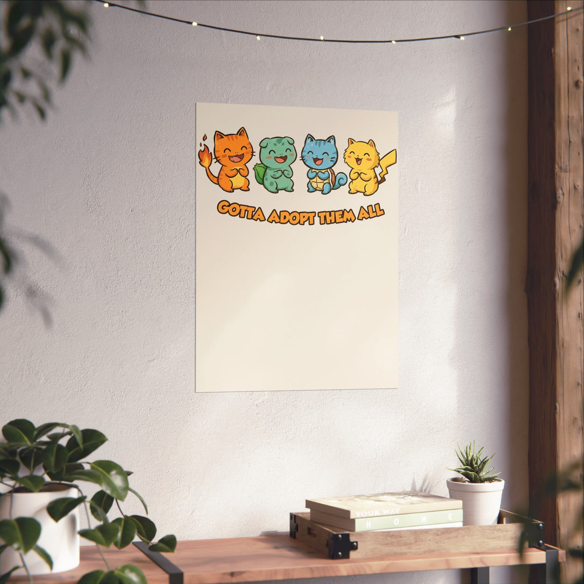Gotta Adopt Them All Cat Poster