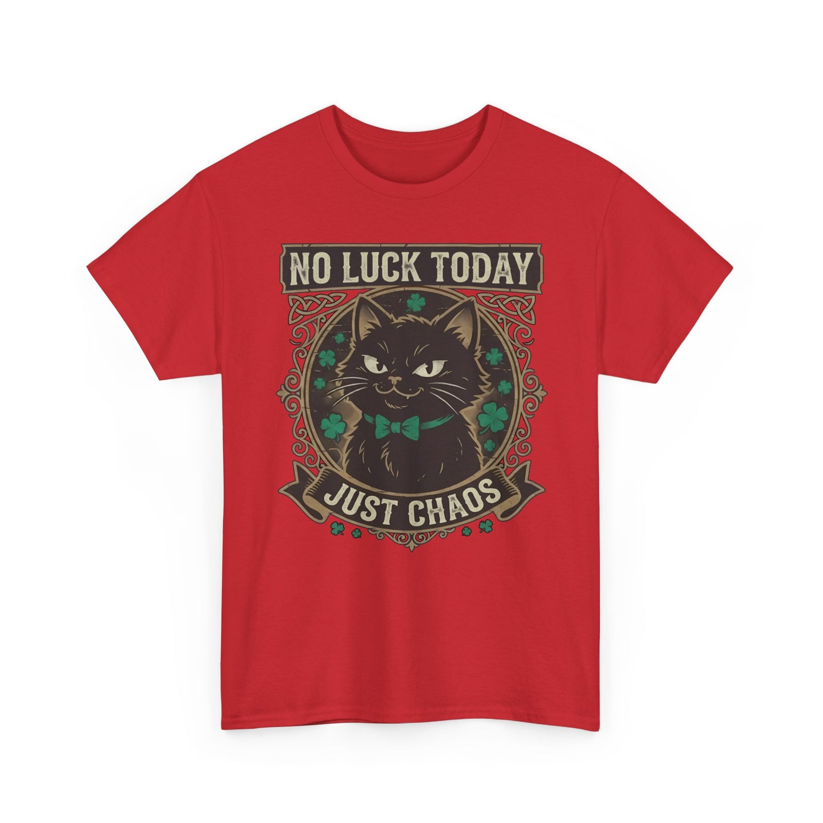 No Luck Today, Just Chaos — Black Cat T-Shirt