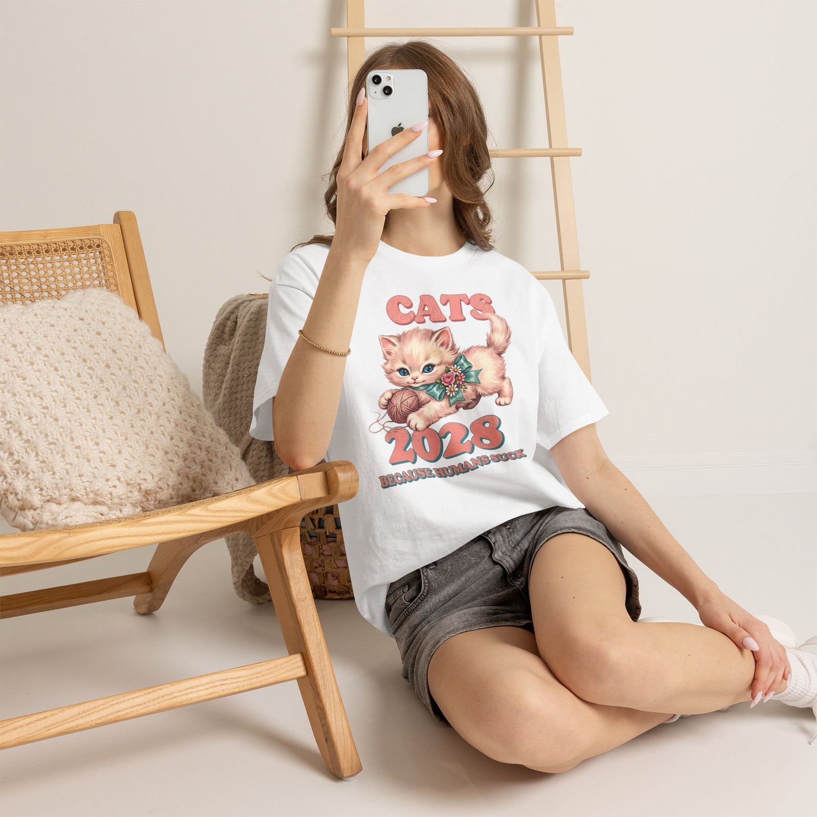 Vote for Cats T-Shirt  Funny Cat Political Tee