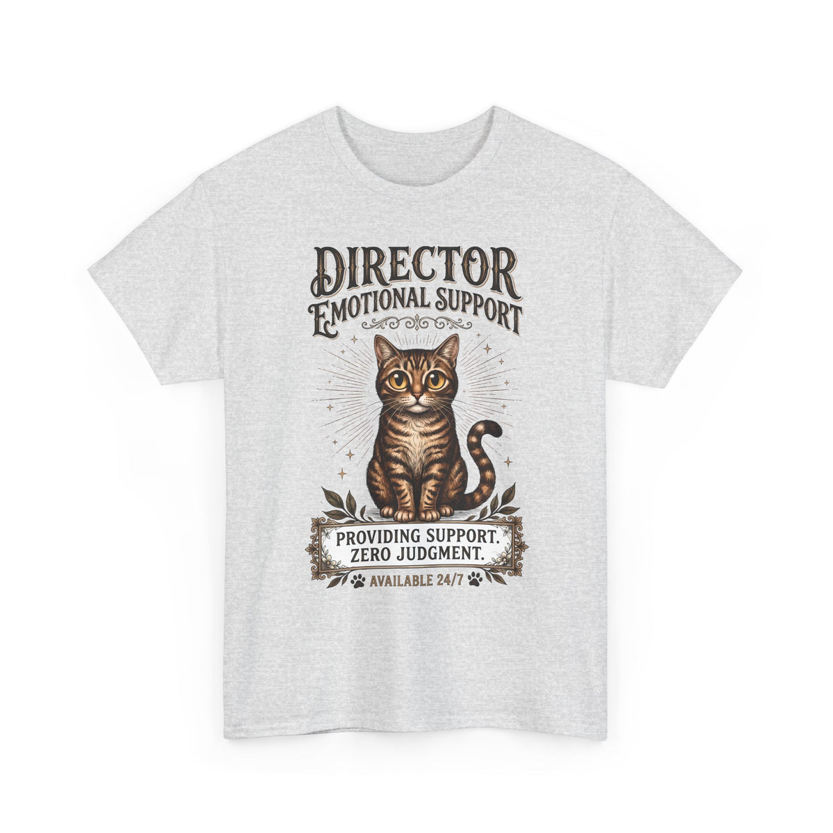 Director Emotional Support Cat T-Shirt — Vintage Tabby Feline Apparel