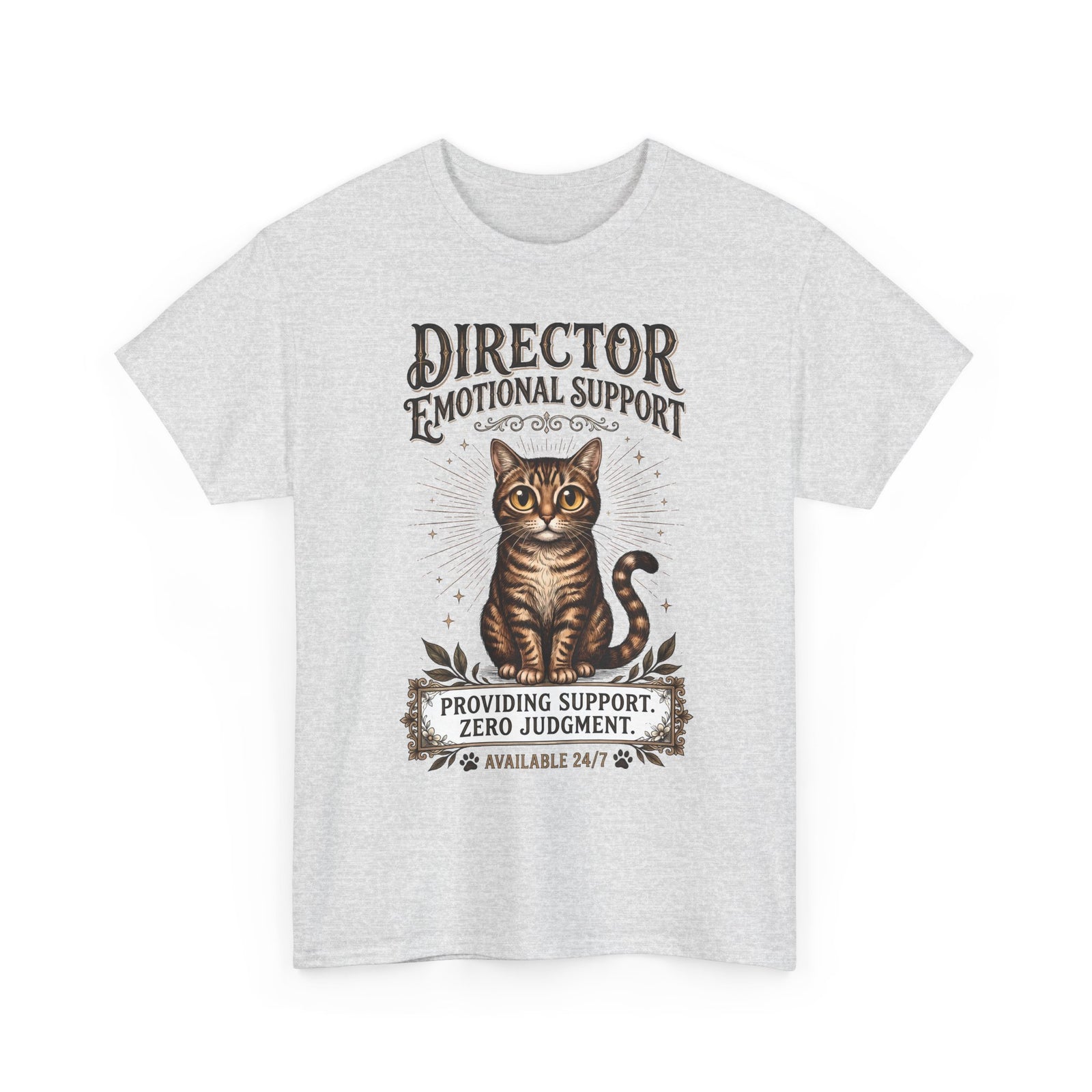 Director Emotional Support Cat T-Shirt — Vintage Tabby Feline Apparel