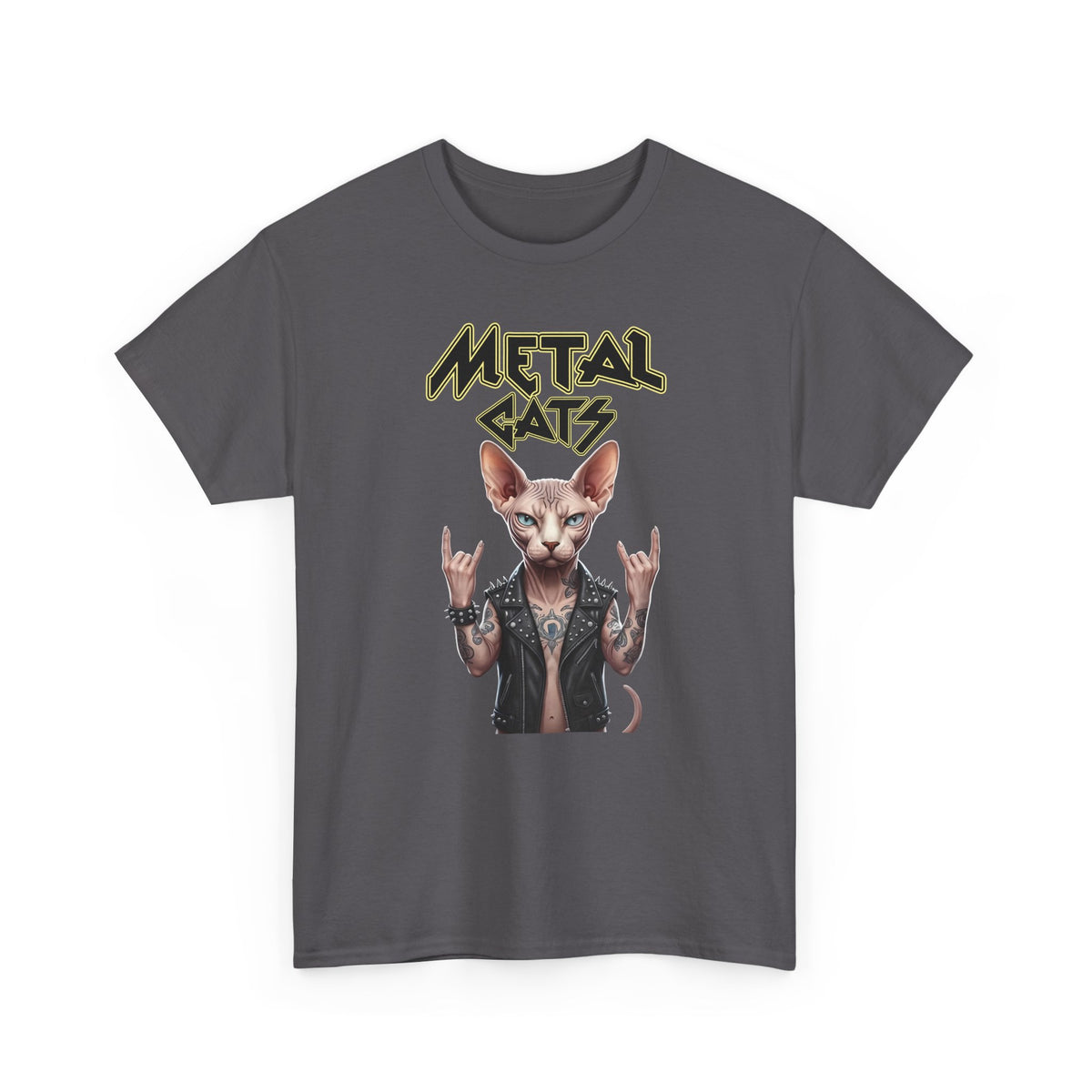Metal Cats T-Shirt — Heavy Metal Cat Graphic Tee