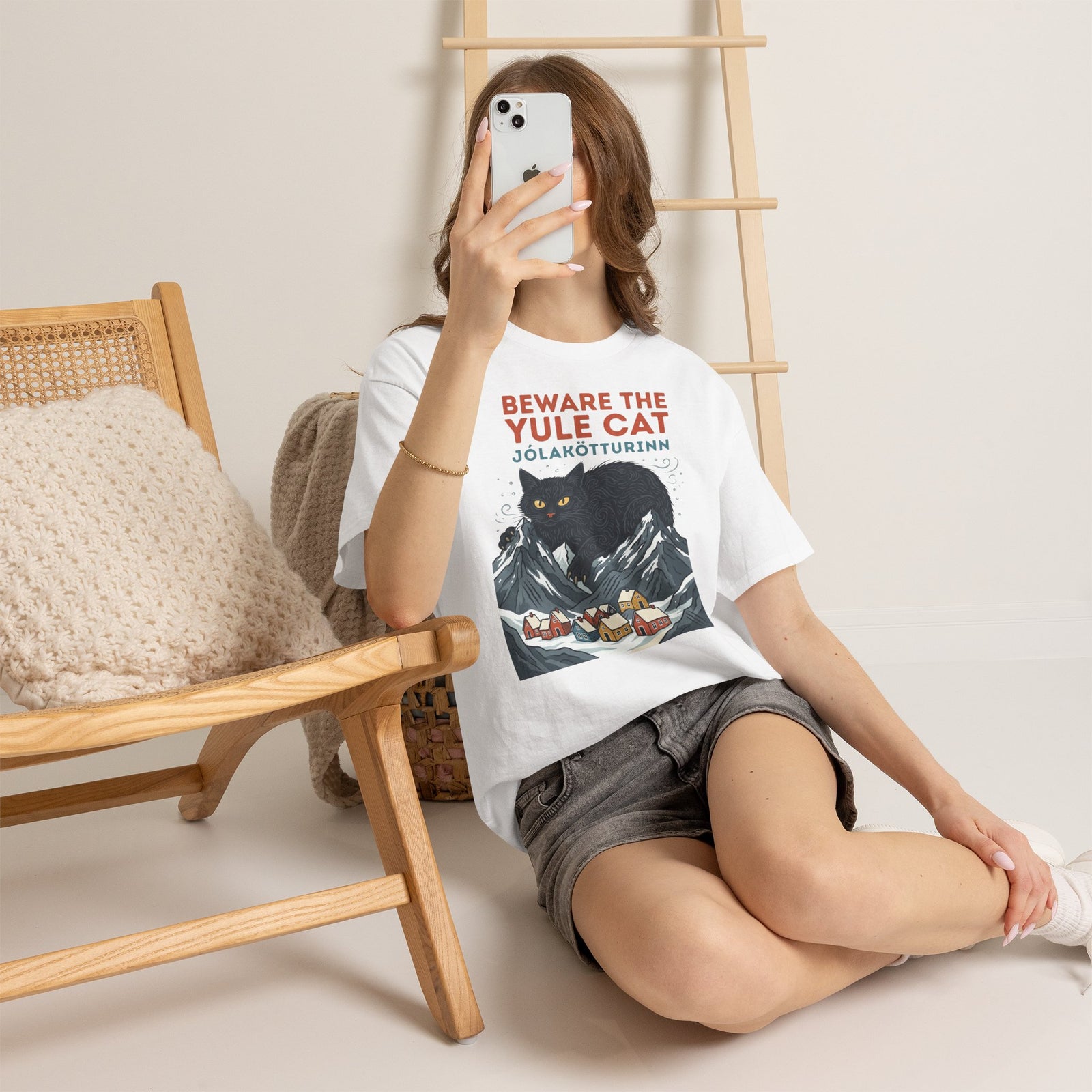 Beware the Yule Cat T-Shirt Holiday Tee
