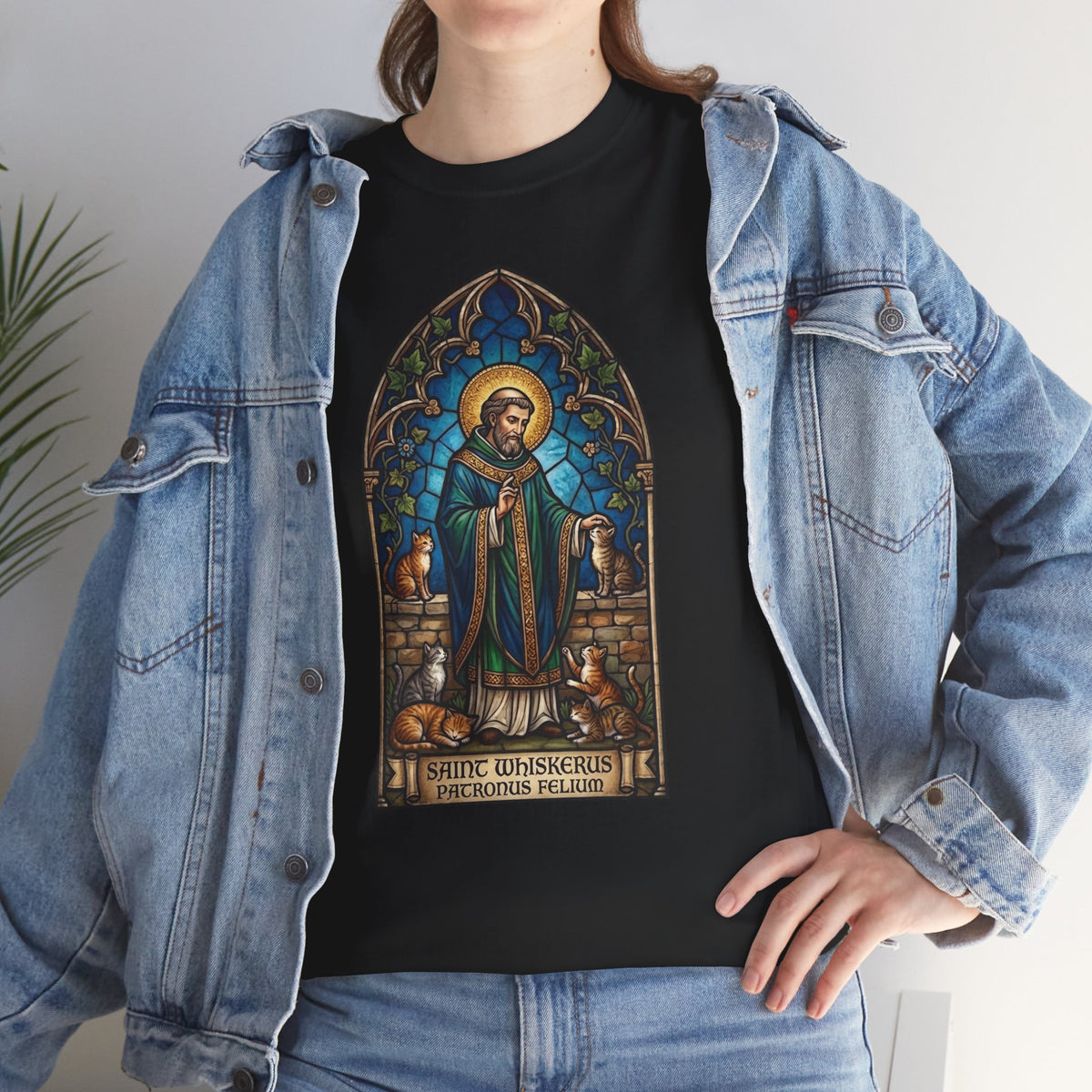 Patronus Felium 'Saint Whiskerus' T-Shirt