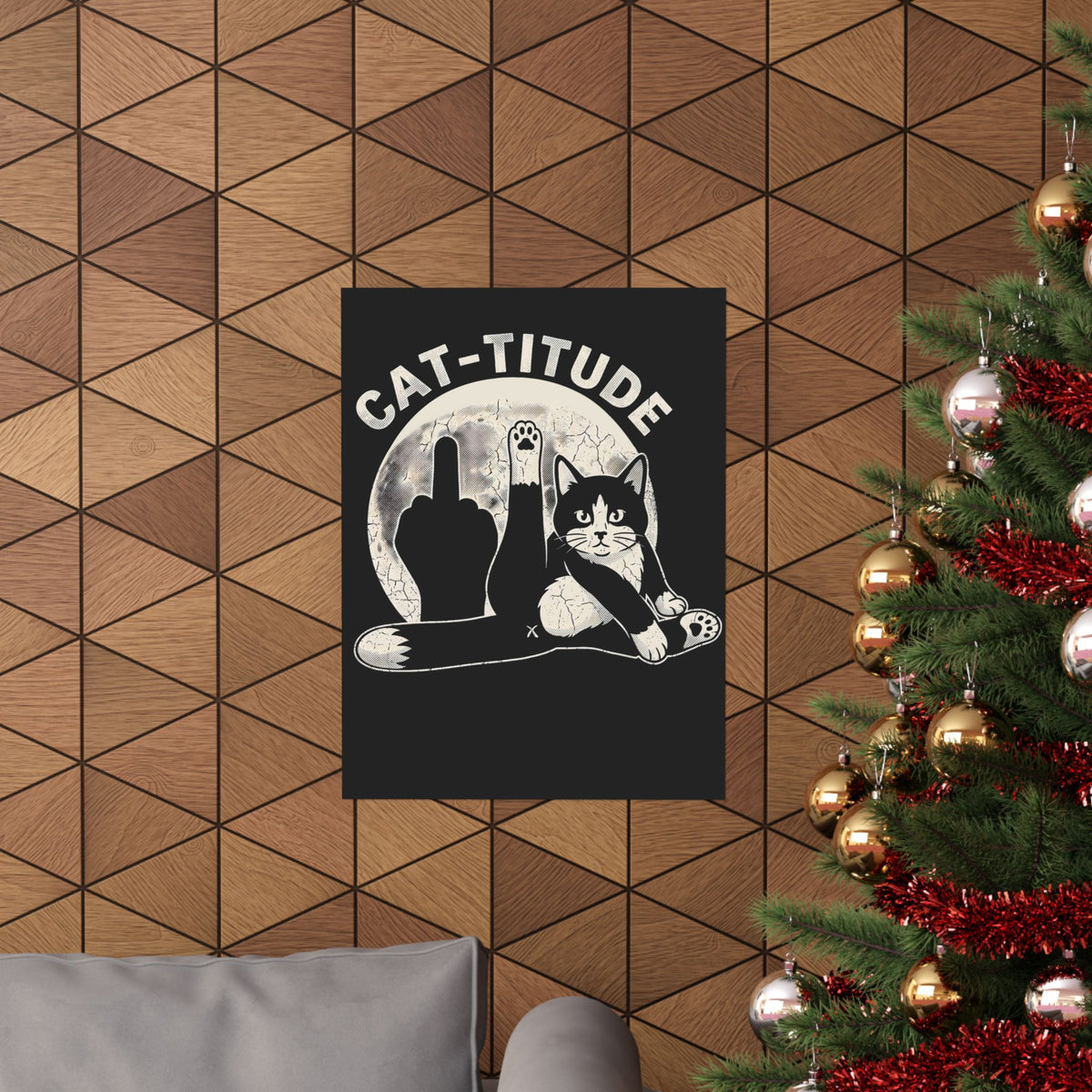 Cattitude Poster — Funny Cat Attitude Poster