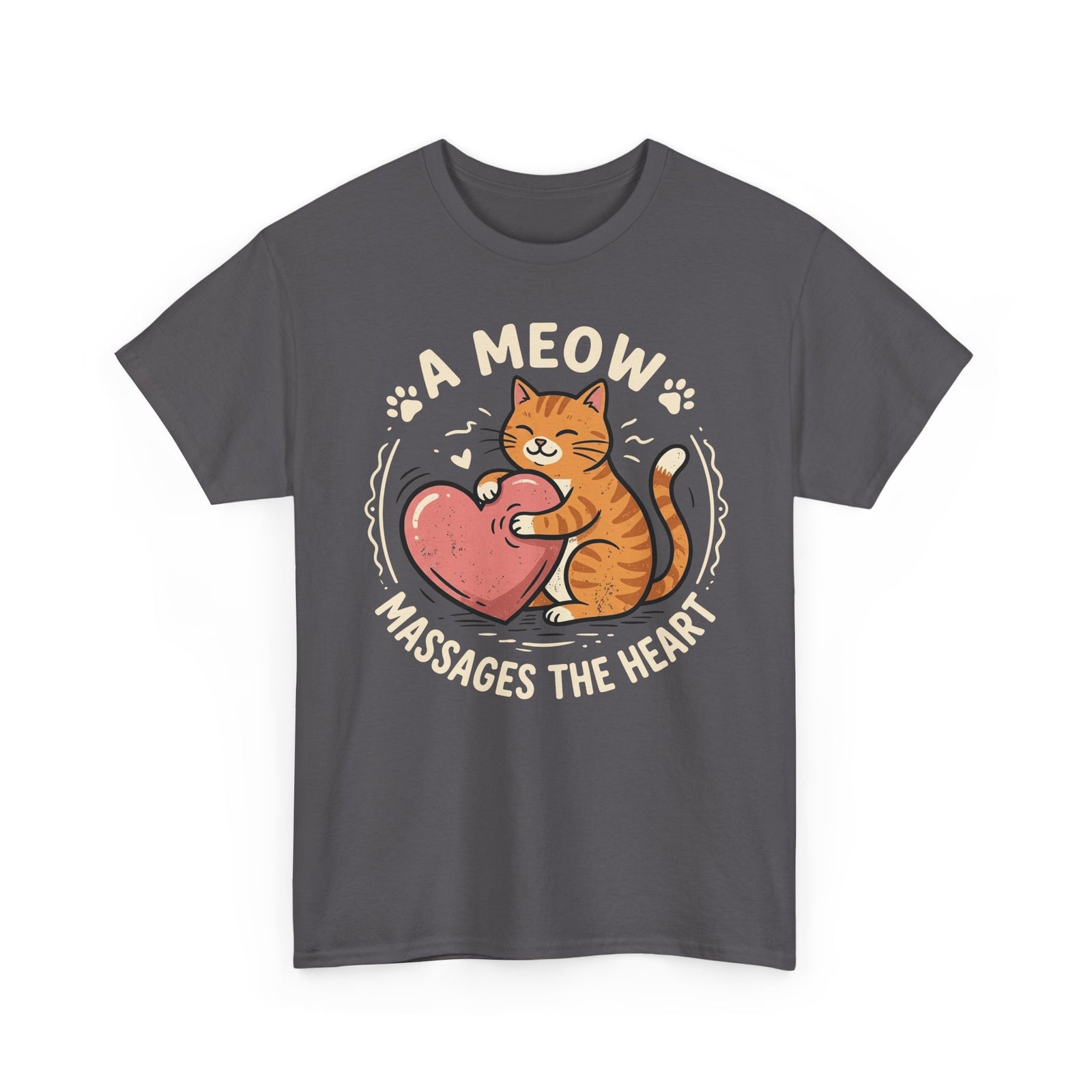 'A Meow Massages The Heart' Cat T-Shirt