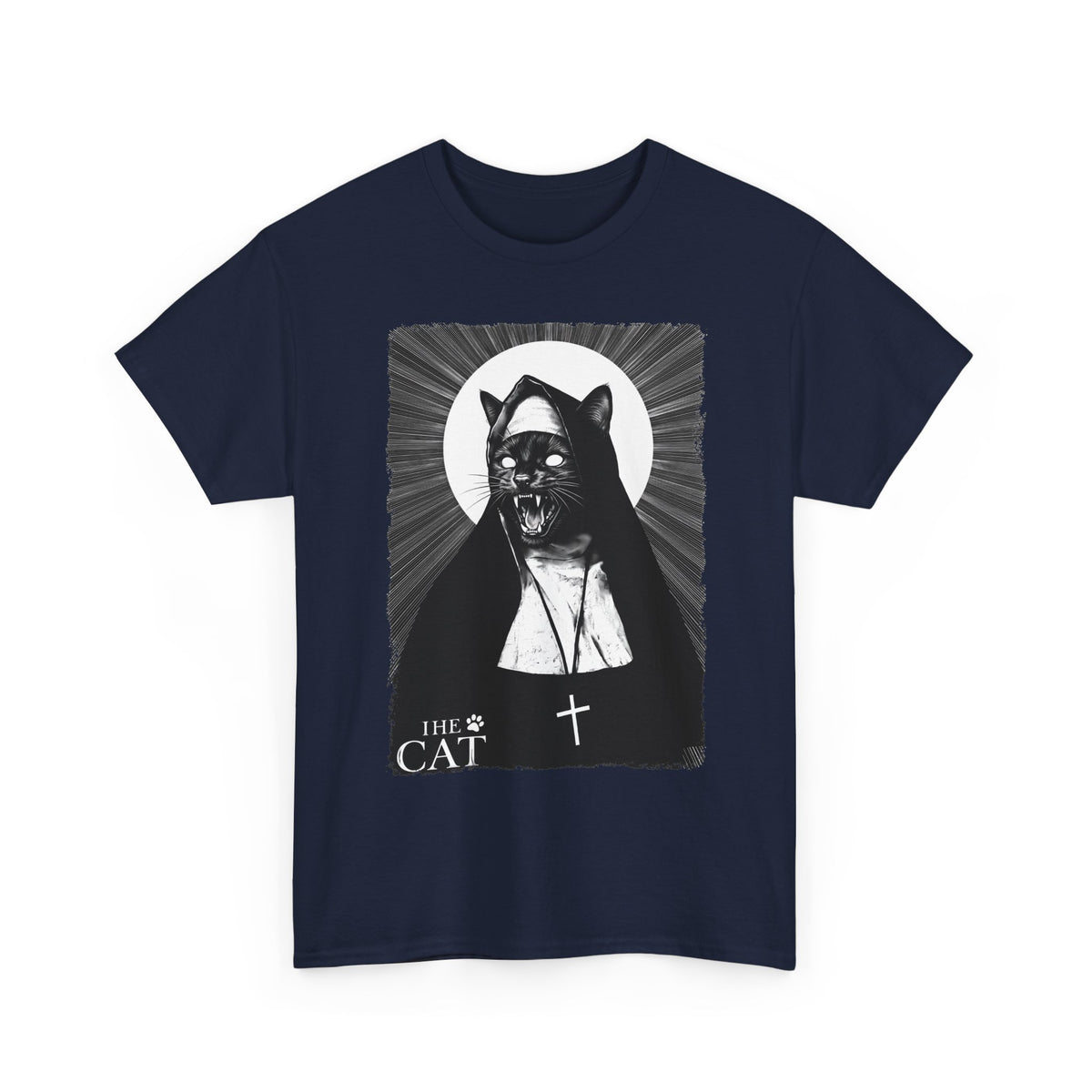 The Cat Horror Movie Parody T-Shirt — Creepy Nun Black Cat Tee