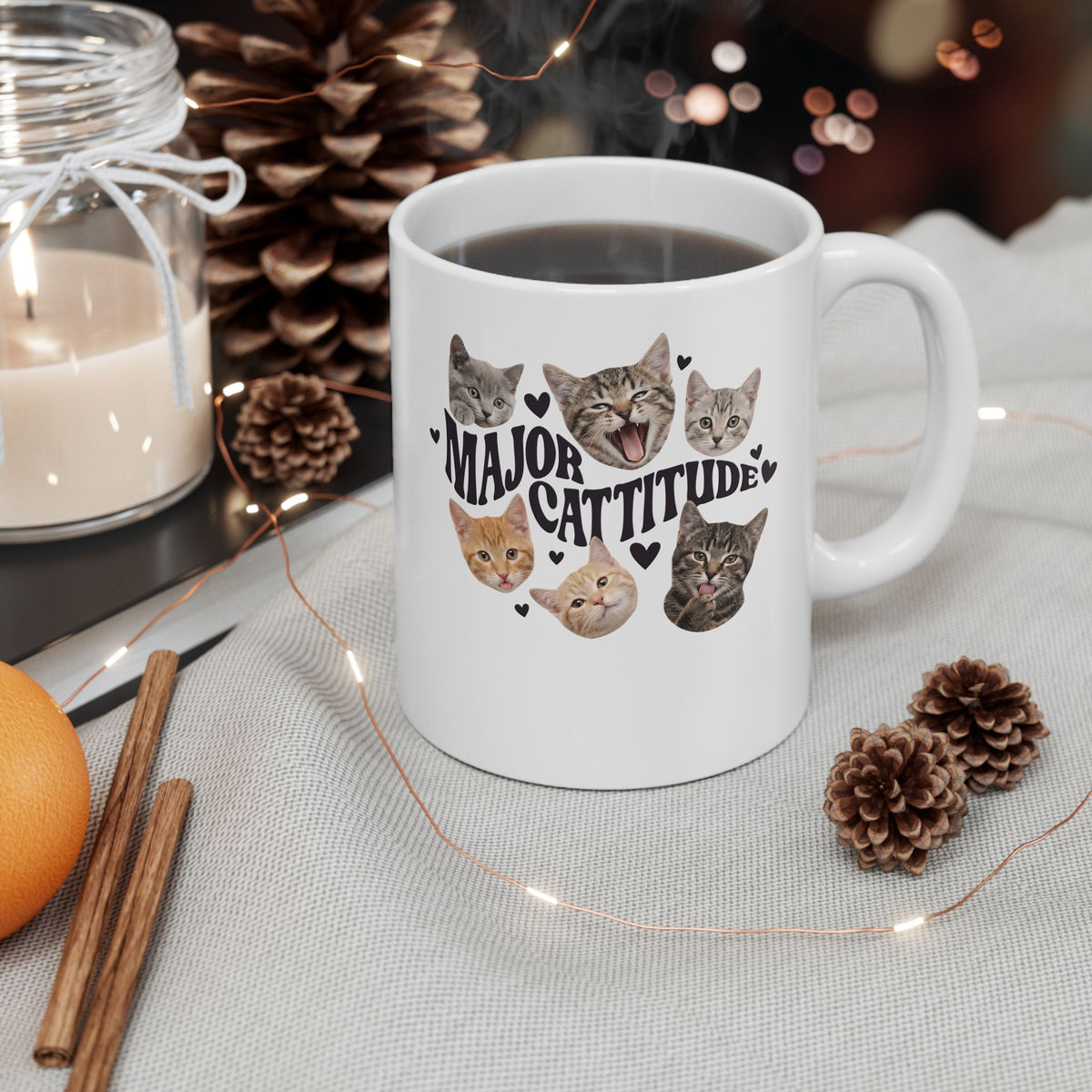 Major Cattitude Ceramic Mug Funny Cat Attitude Mug