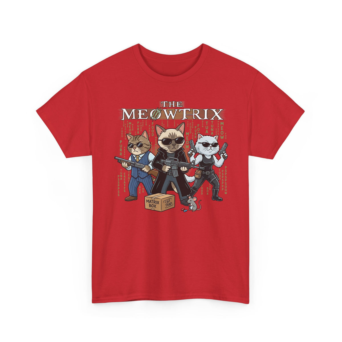 The Meowtrix Cat Movie Parody T-Shirt