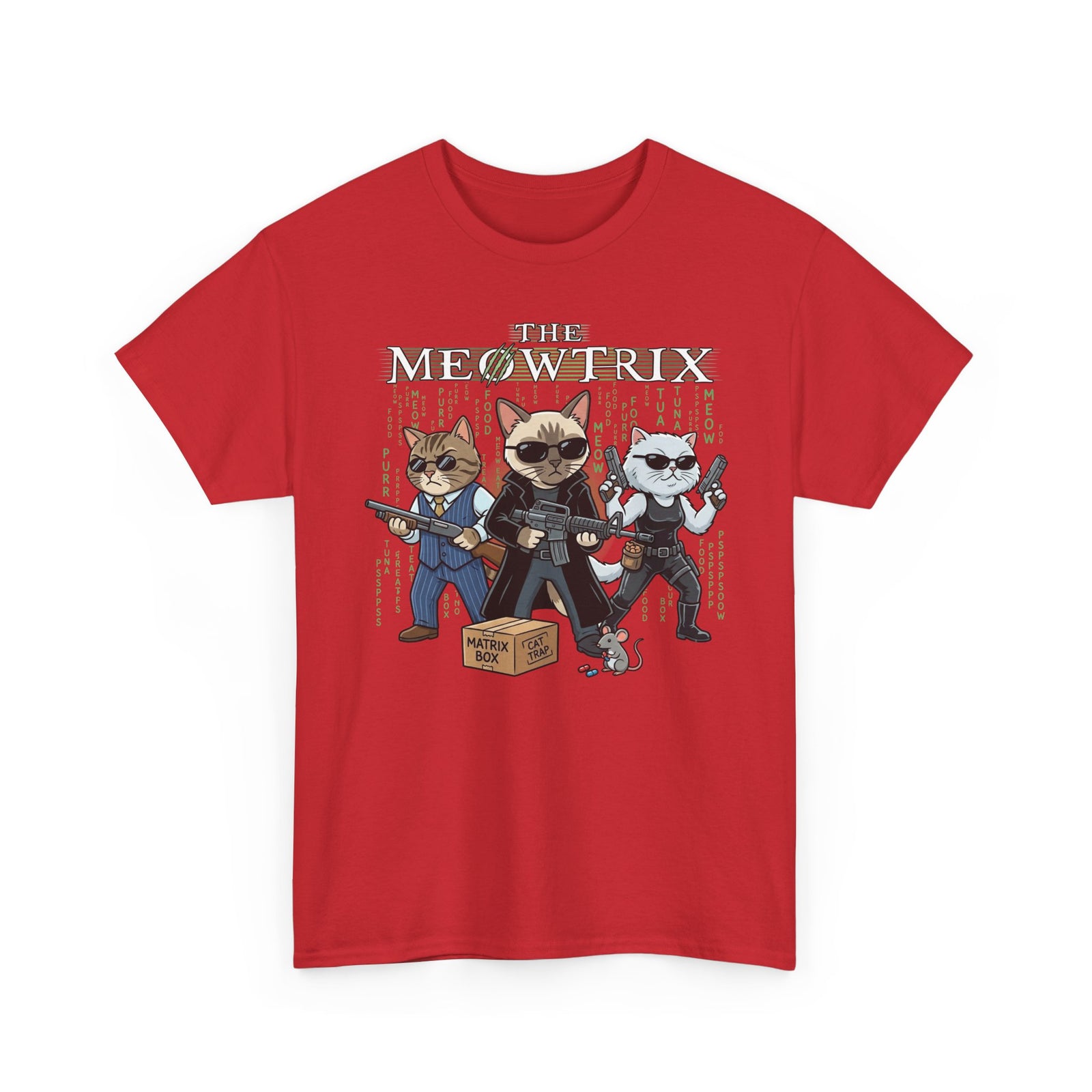 The Meowtrix Cat Movie Parody T-Shirt