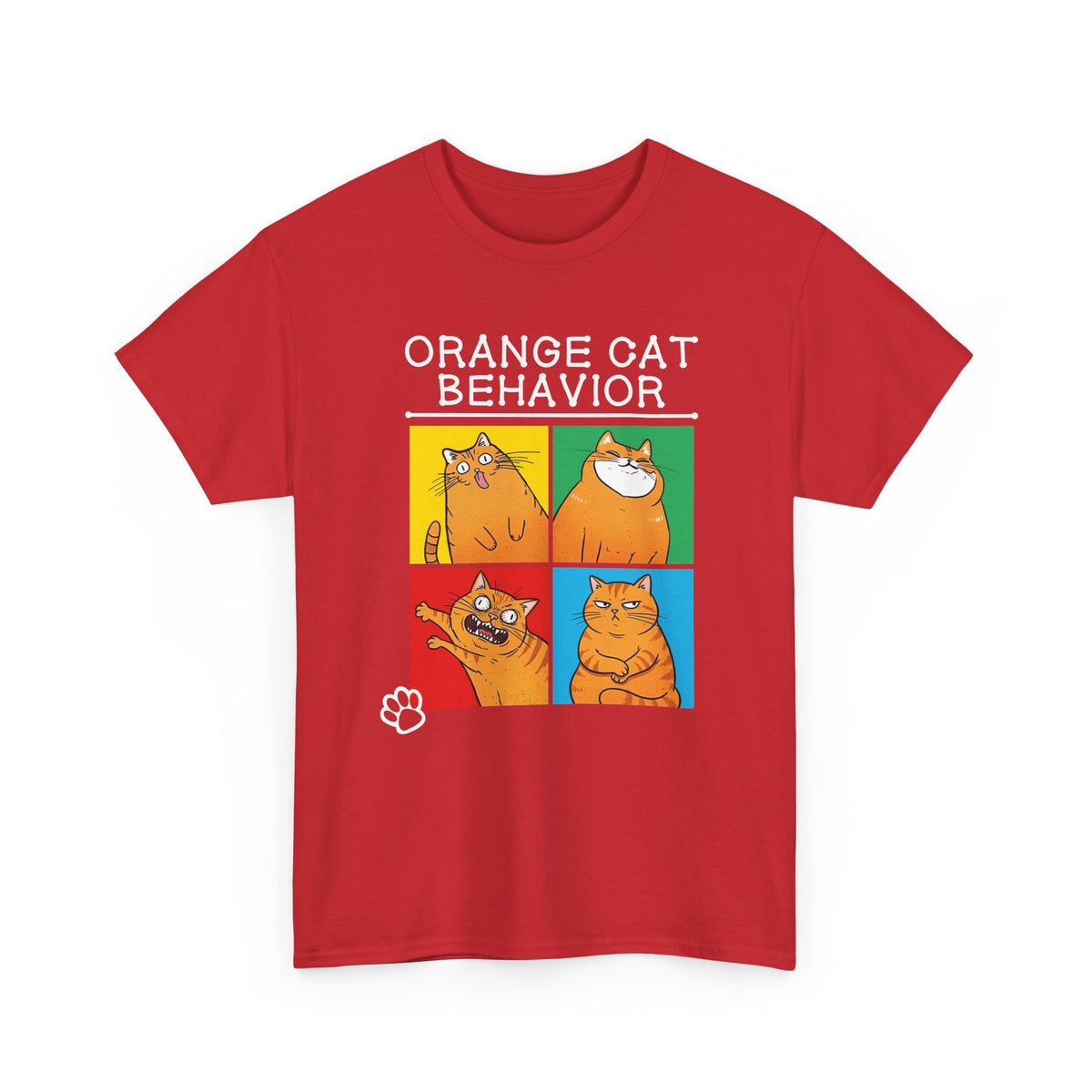 Orange Cat Behavior T-Shirt Funny Cat Lover Tee