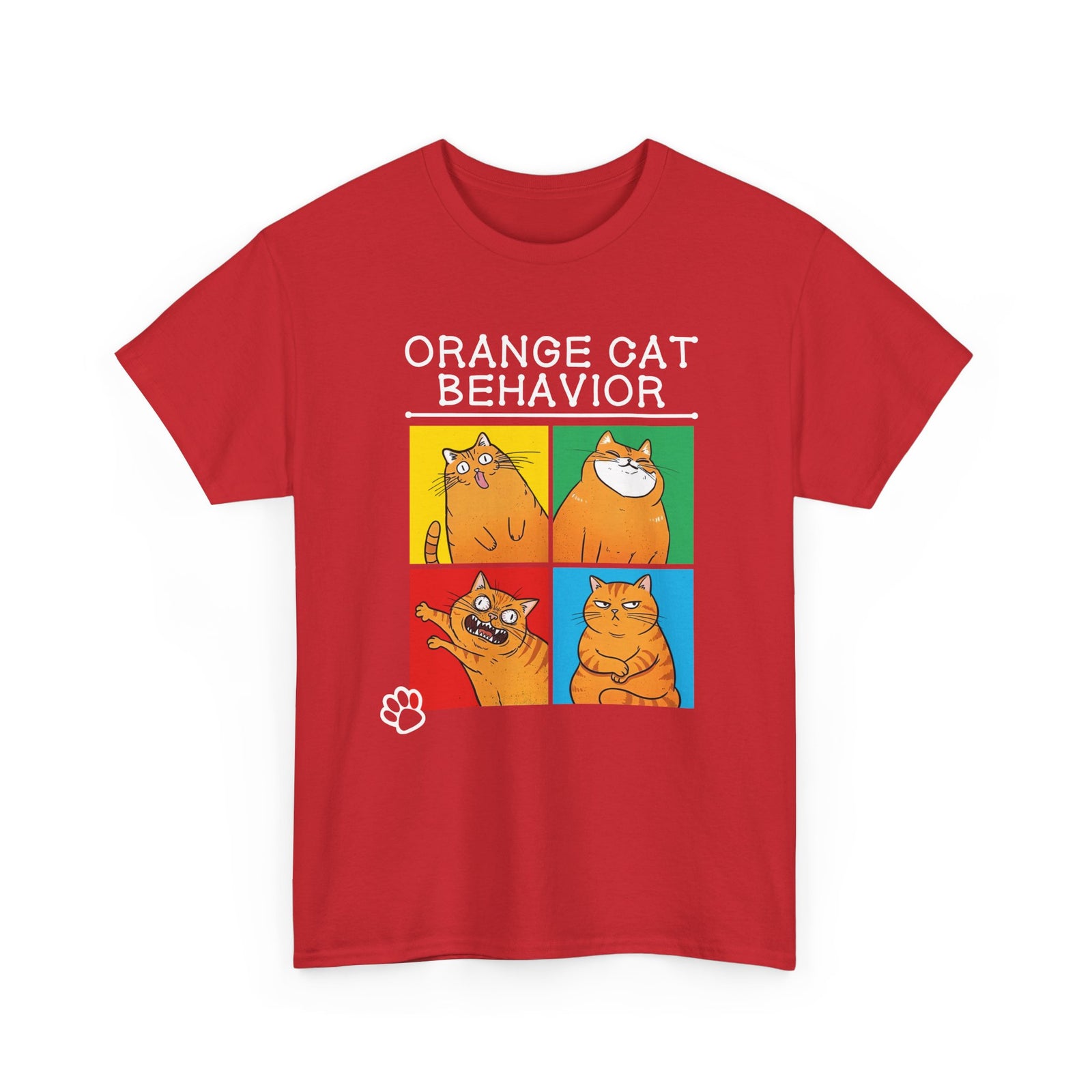 Orange Cat Behavior T-Shirt Funny Cat Lover Tee