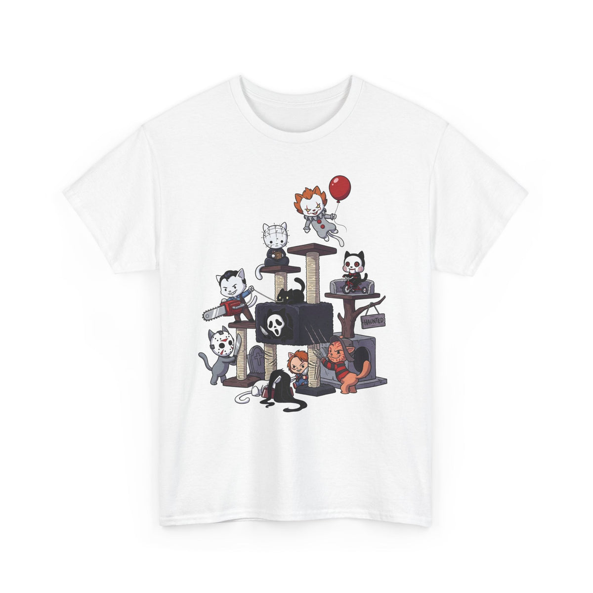Horror Movie Cats T‑Shirt — Cute Creepy Kitty Playground