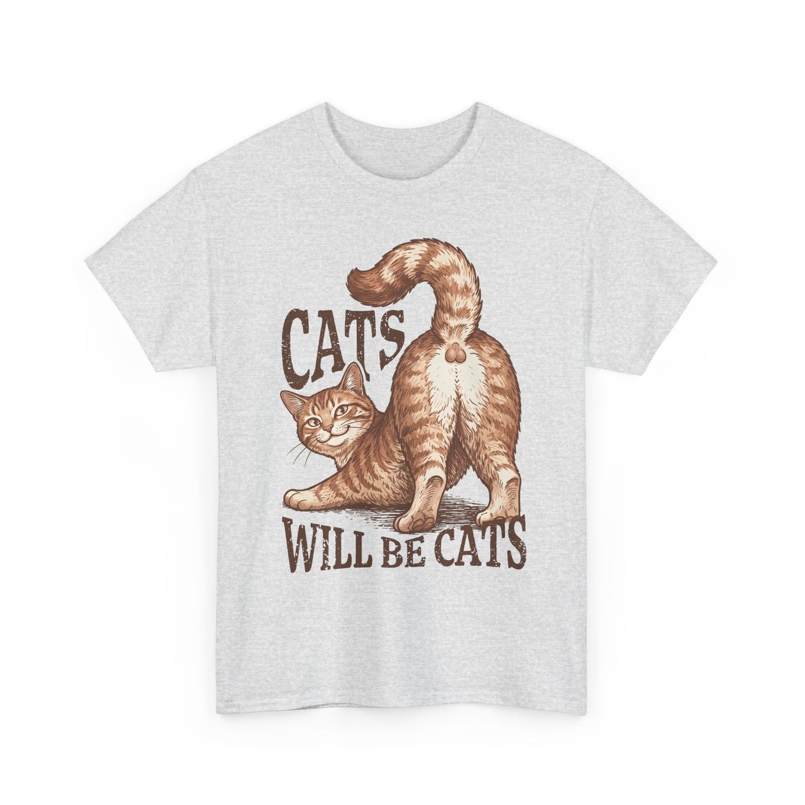Cats Will Be Cats T-Shirt — Funny Retro Ginger Cat Tee for Cat Lovers
