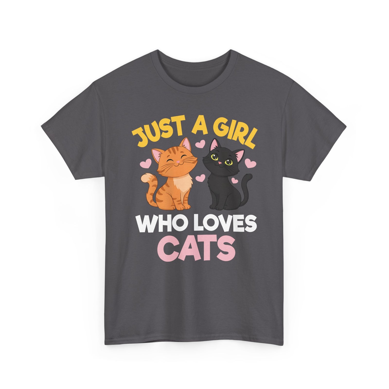 Just a Girl Who Loves Cats T-Shirt — Cute Cat Lover Tee