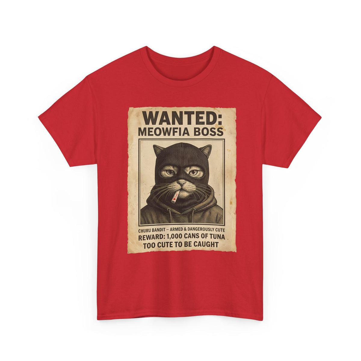 "Meowfia Boss" Wanted Poster Funny Cat T-Shirt