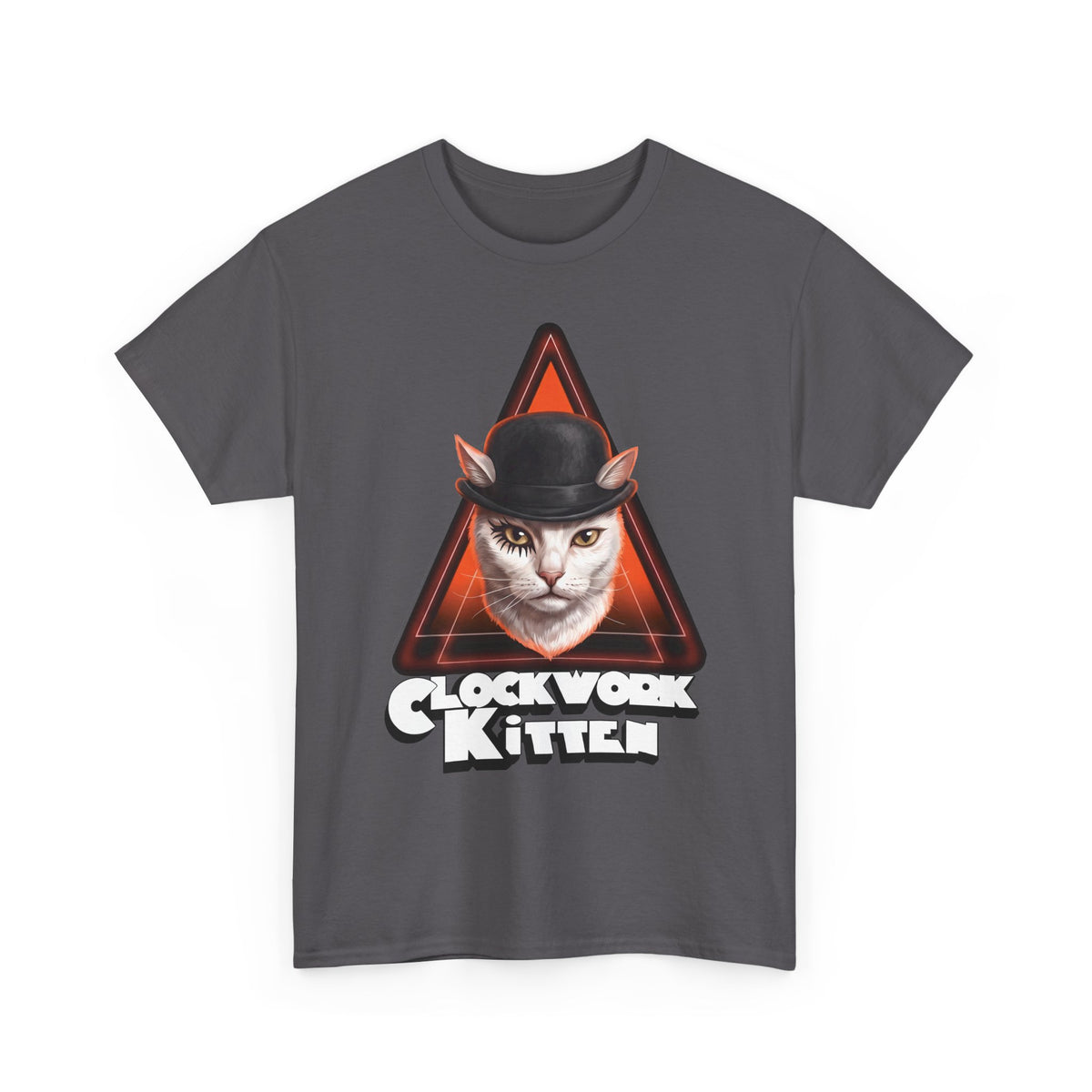 Clockwork Kitten T-Shirt — Funny Clockwork Orange Cat Parody Tee
