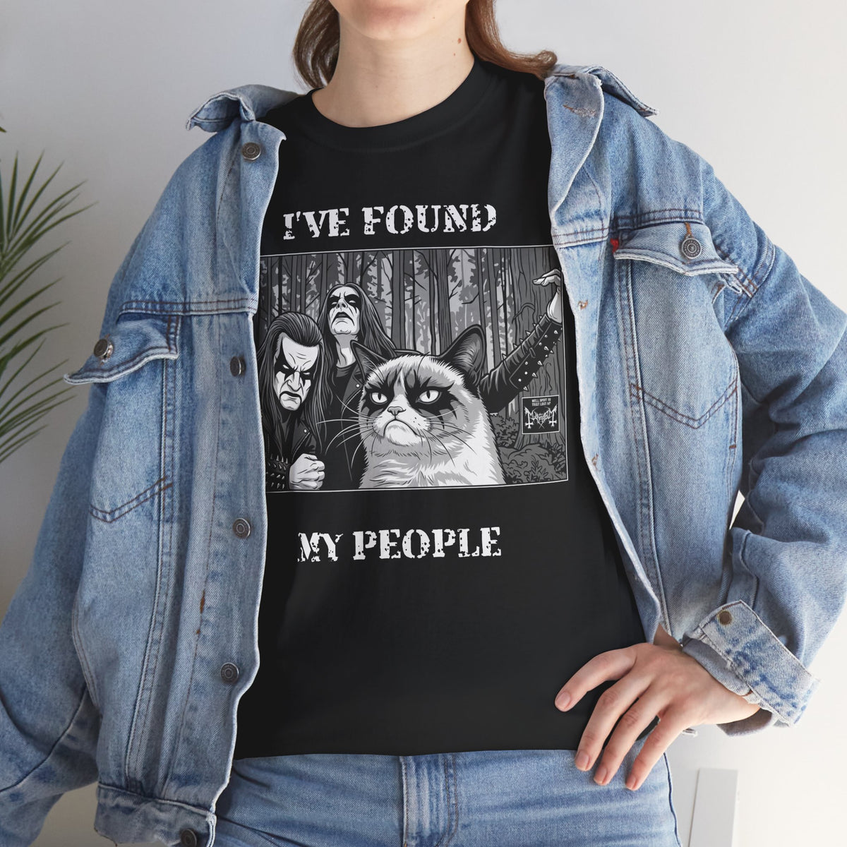 I've Found My People T-Shirt Cat Goth Humor Tee