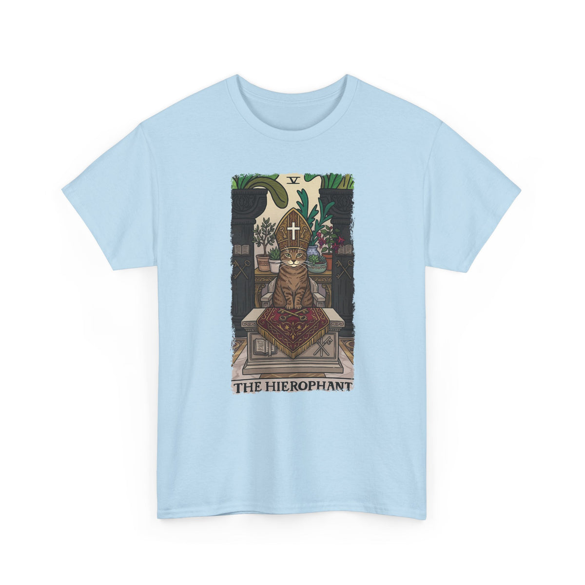 The Hierophant Cat T-Shirt — Mystical Tarot-Inspired Tee