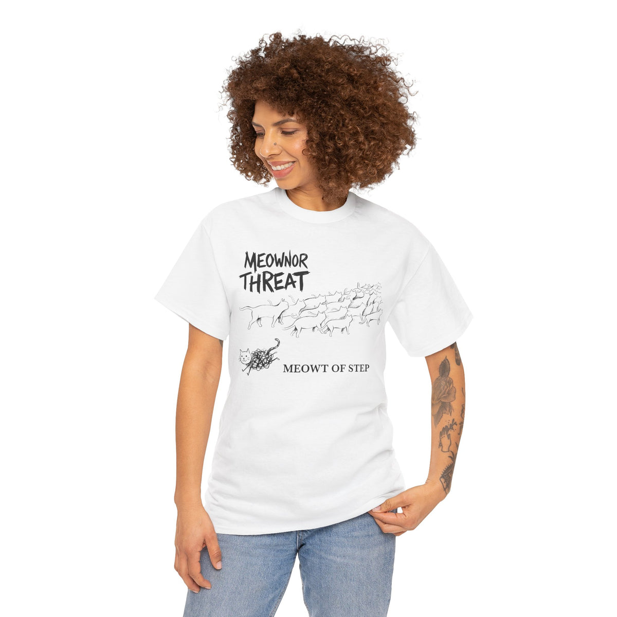 Meownor Thread Meowt Of Step T-Shirt — Funny Cat Dance Graphic Tee