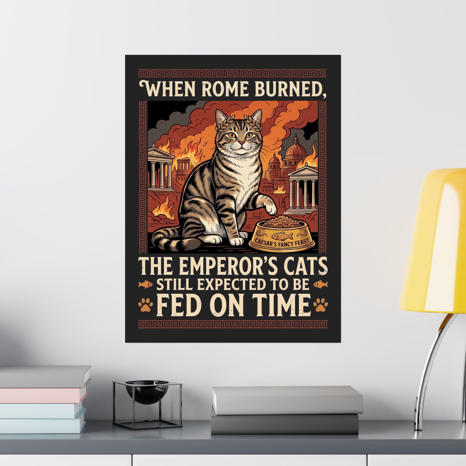 Ancient Roman 'Caesar' Cat Lover Poster