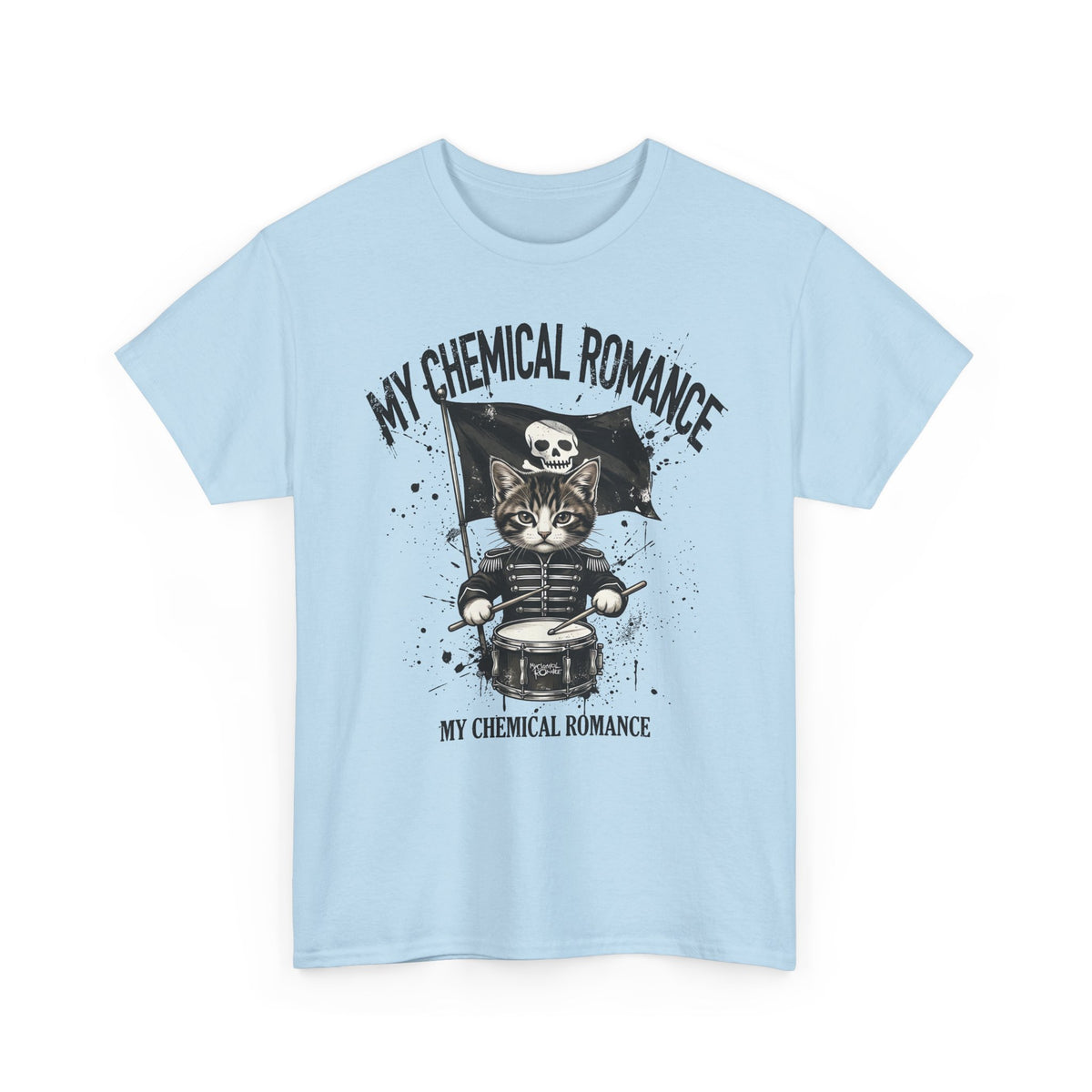 My Chemical Romance Cat Skull Tee — Gothic Band Shirt