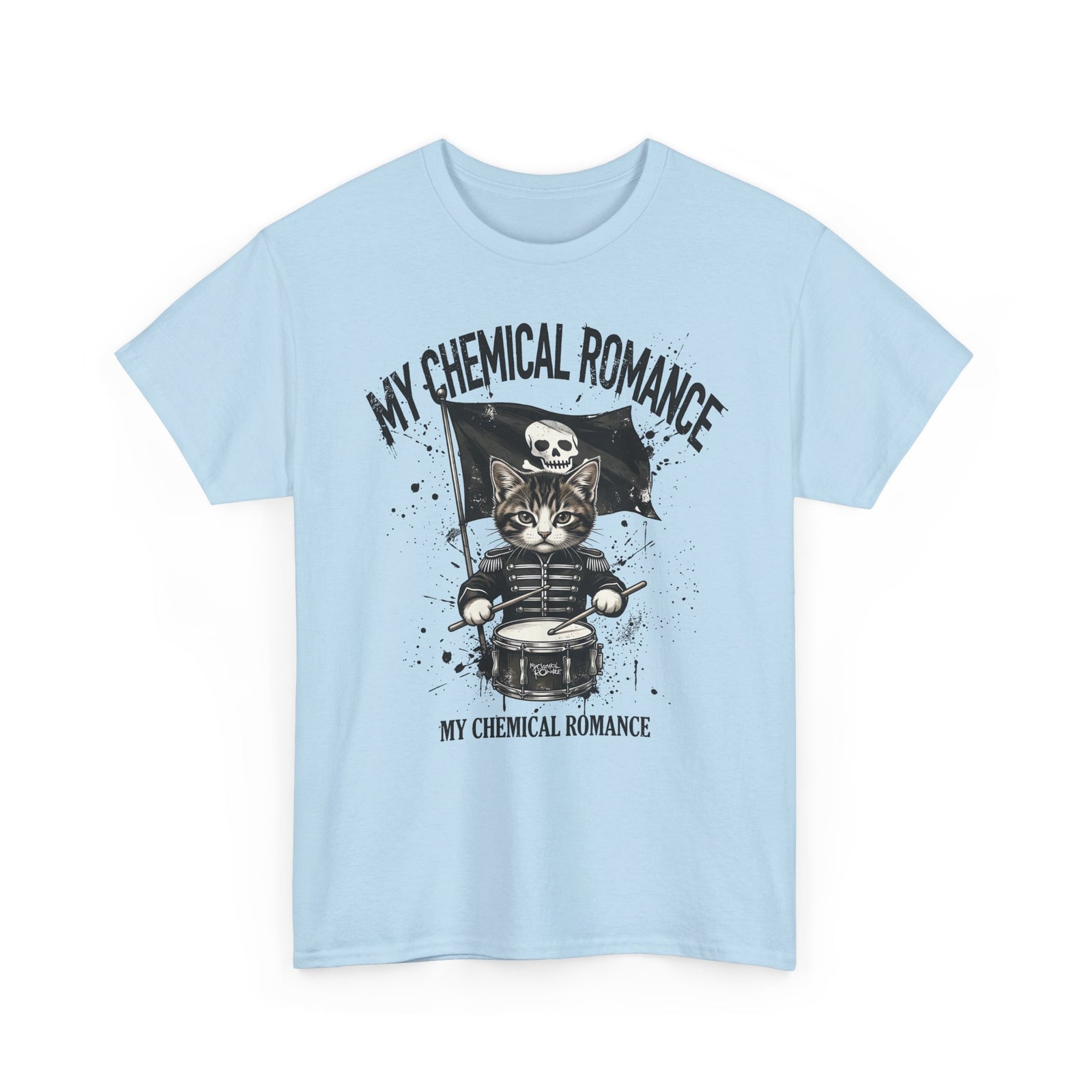 My Chemical Romance Cat Skull Tee — Gothic Band Shirt