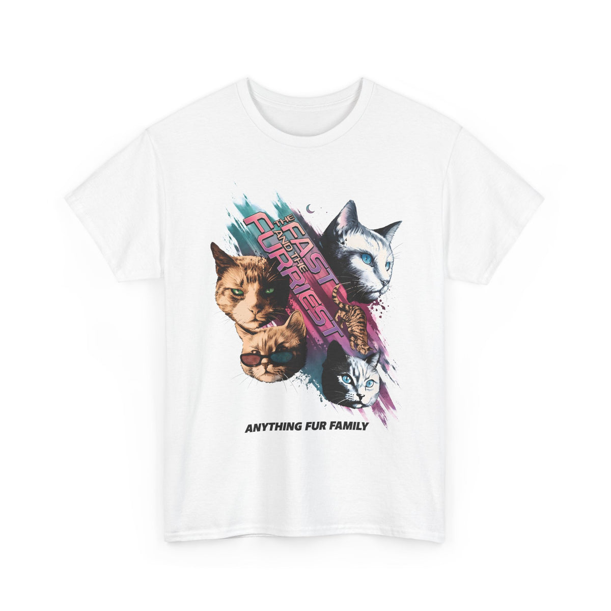 The Fast And The Furriest T-Shirt — Funny Cat Action Movie Parody Tee