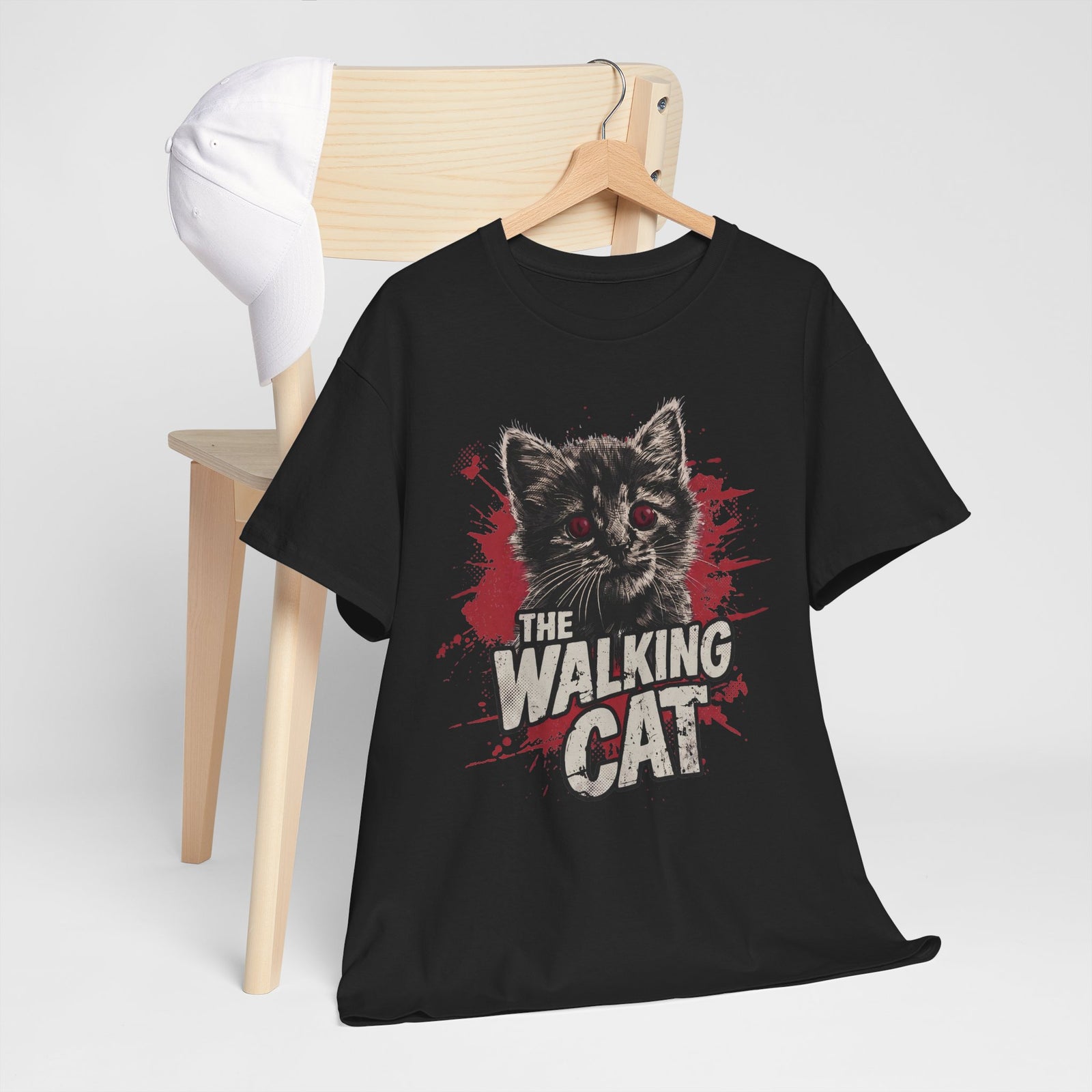 The Walking Cat T-Shirt — Funny Zombie Horror Movie Parody Tee
