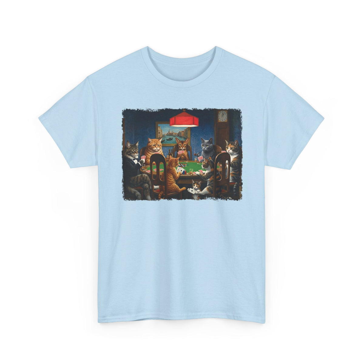 Cats Playing Poker T-Shirt — Funny Poker Cat Art Tee
