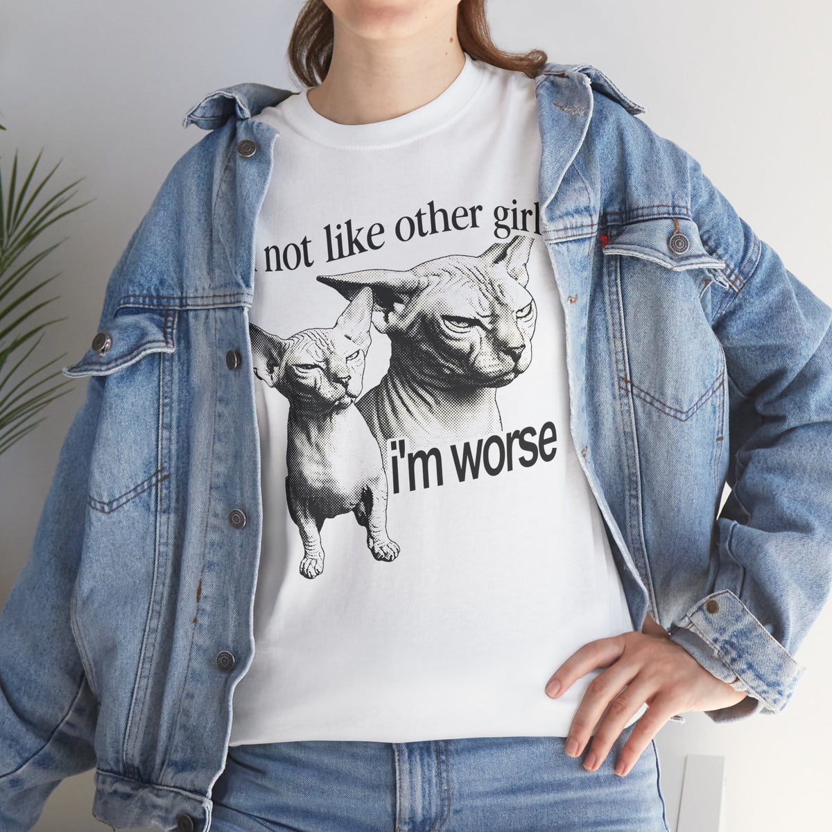 I'm Not Like Other Girls I'm Worse T-Shirt — Funny Sphynx Cat Tee