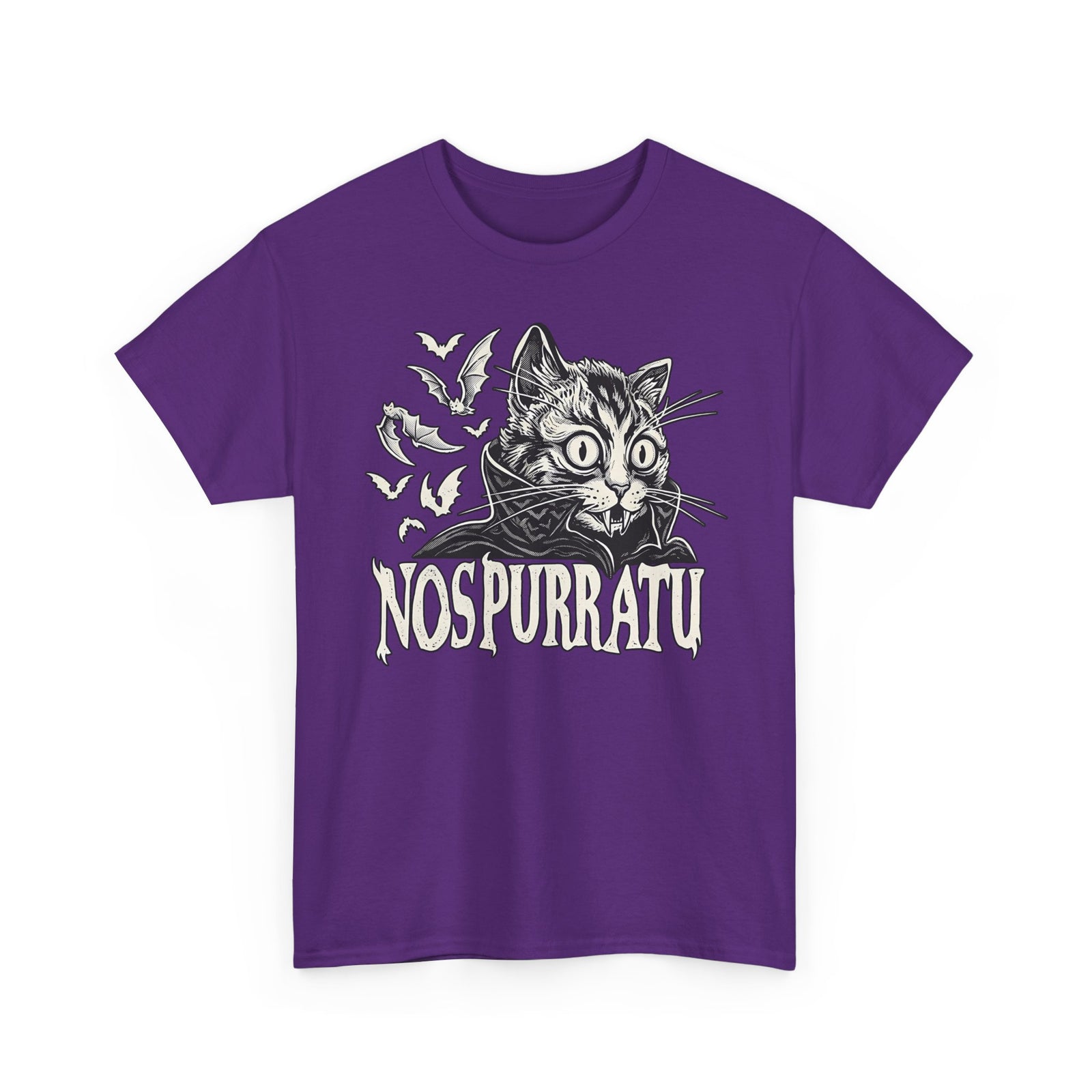 Nosferatu Cat T-Shirt — "Nospurratu Cat Nosferatu" Gothic Vampire Cat Tee