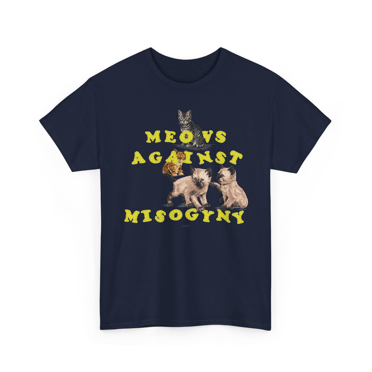 Meows Against Misogyny T-Shirt — Feminist Cat Graphic Tee