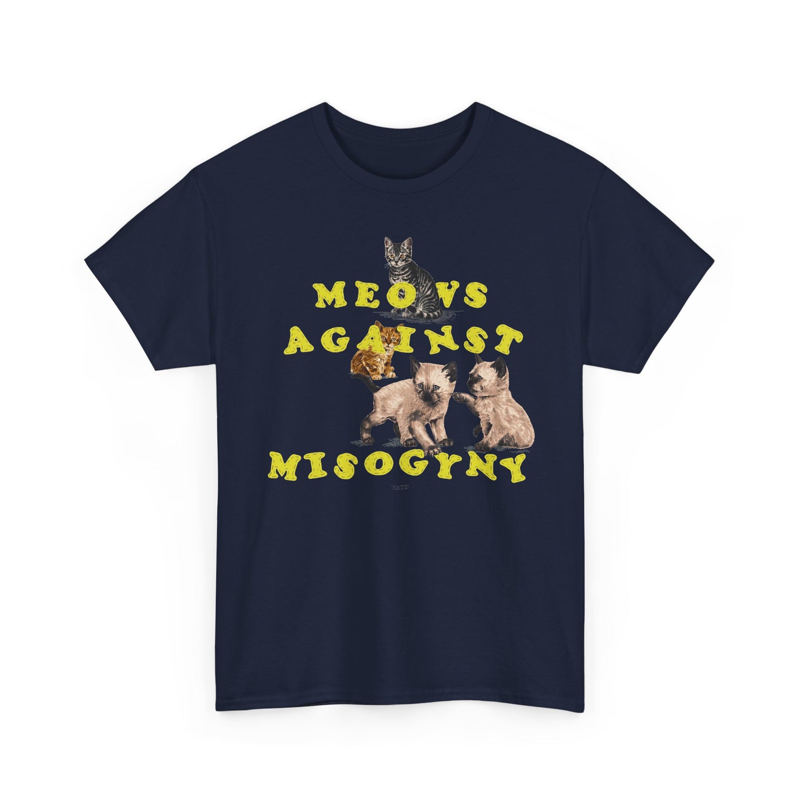 Meows Against Misogyny T-Shirt — Feminist Cat Graphic Tee