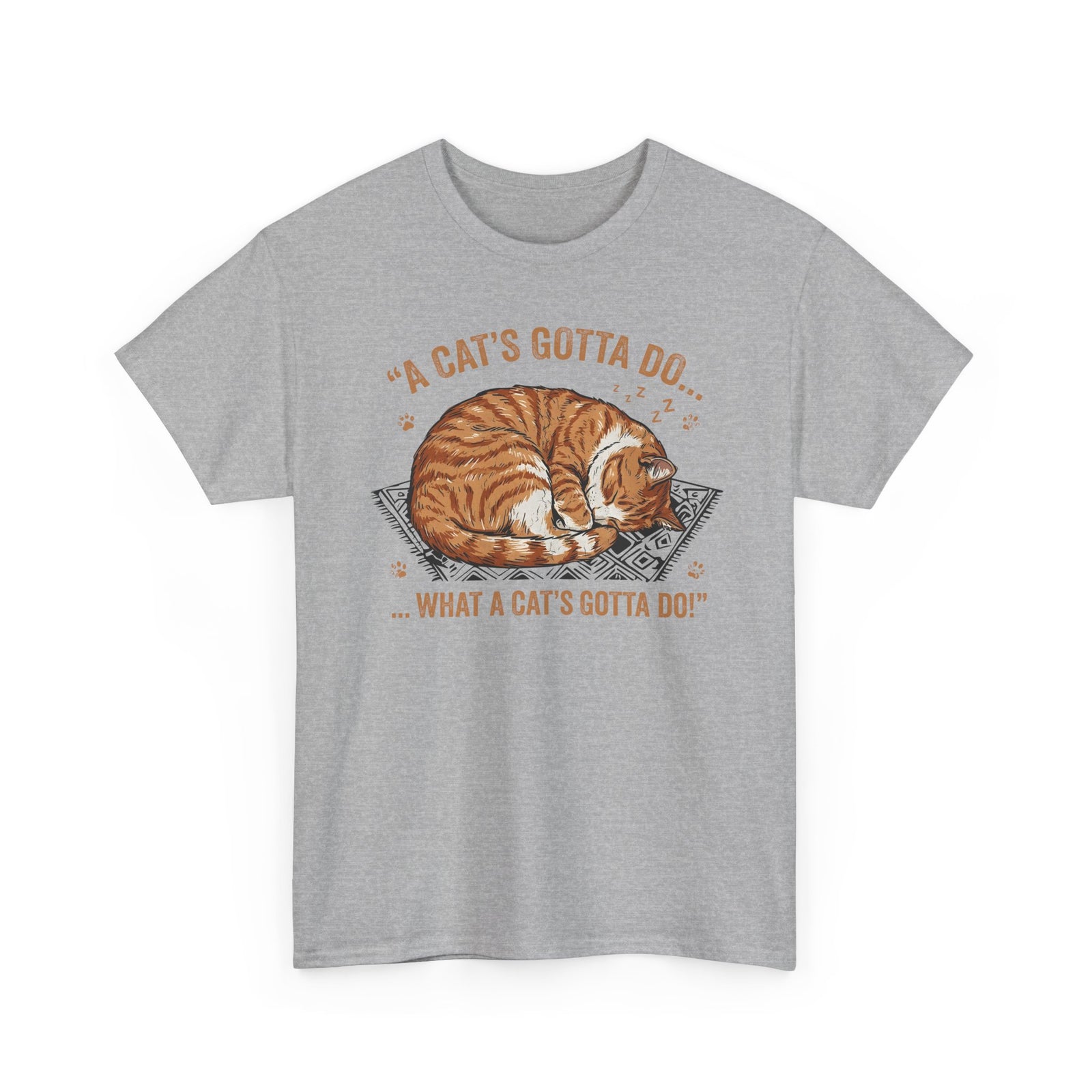 Cat Lover T-Shirt — Sleeping Cat Graphic Tee