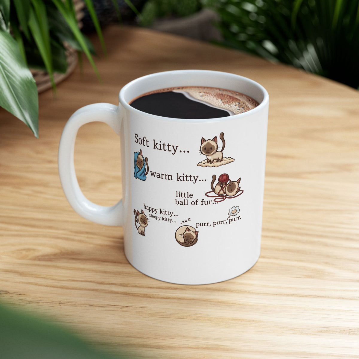 Soft Kitty Warm Kitty Ceramic Mug — Cute Cat Lyrics Mug
