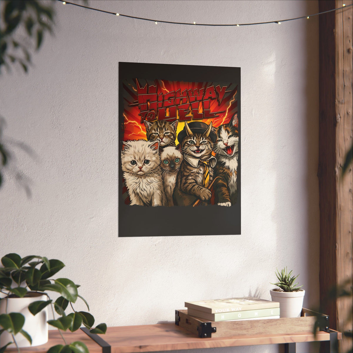 "Highway to Hell" Hard Rock Cats Parody Poster